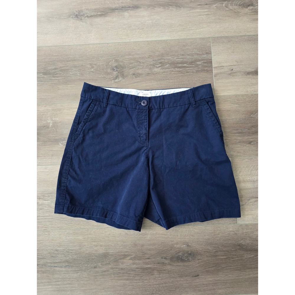 Crown & Ivy Women's Size 8 Navy Caroline Bermuda Shorts Preppy‎ Resortwear
